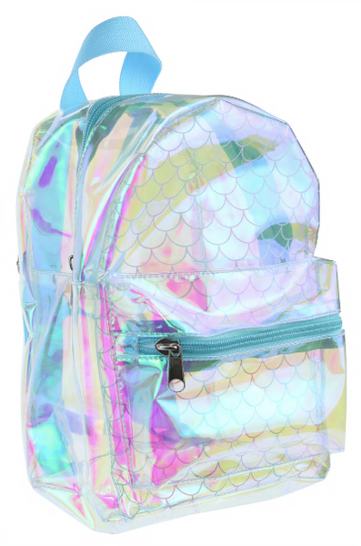 Mermaid Printed Jelly PVC Mini Backpack with Nylon Straps