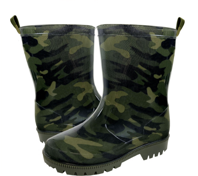 Boys Green Camo Rain Boot Capelli New York
