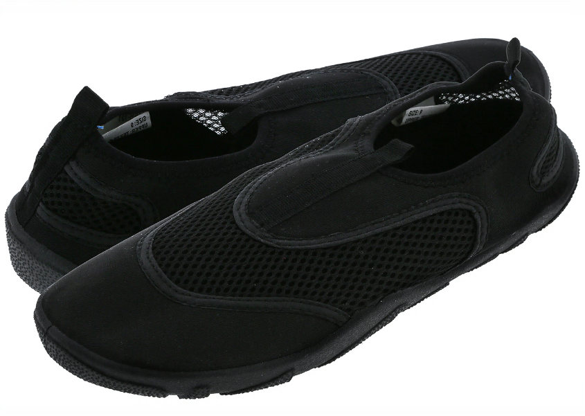 Men s Solid Black Aqua Shoes