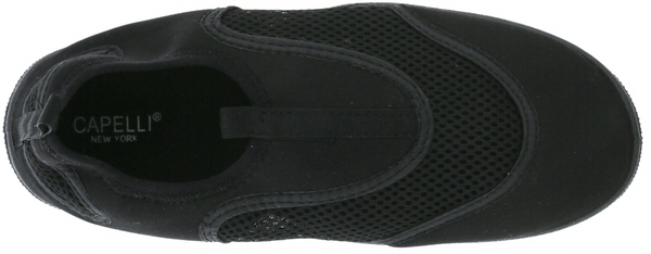 Men's Solid Black Aqua Shoes