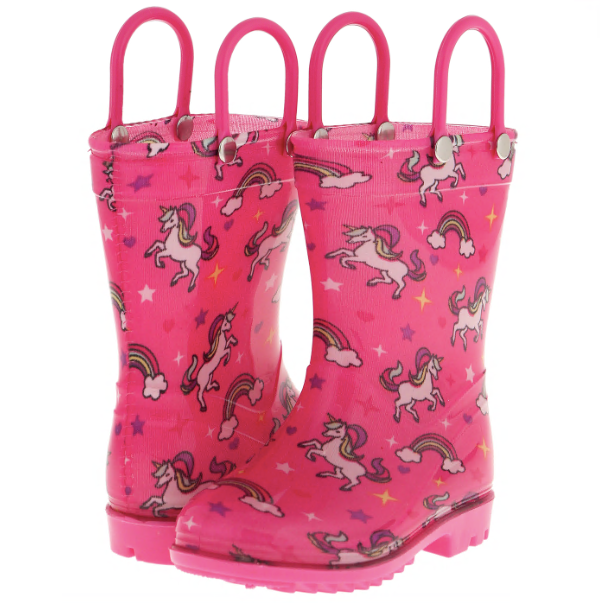 Toddler Girls Unicorns and Rainbows Printed Rain Boot Capelli New York