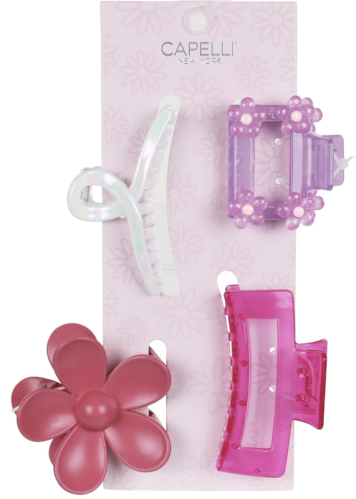 Girls 4pc Mix Shape Claw Clip Set – Capelli New York