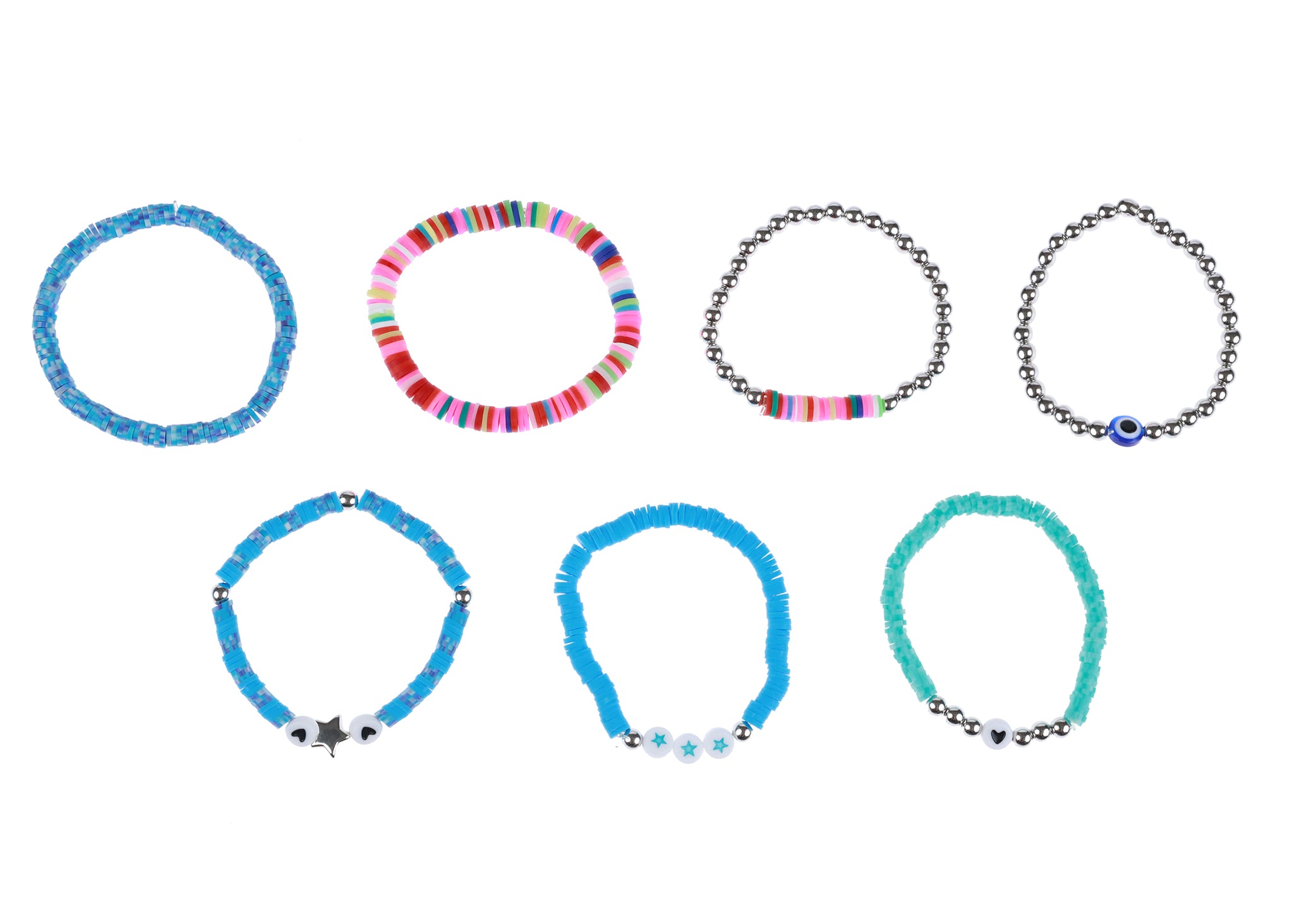 Kids' Mixed 7pk Beaded Bracelet Set – Capelli New York