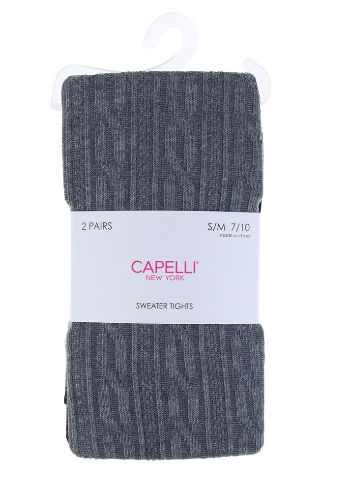 2 Pack Cable and Solid Sweater Knit Full Tights – Capelli New York