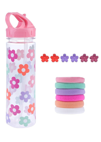 Daisy Icons Water Bottle with Hair Set
