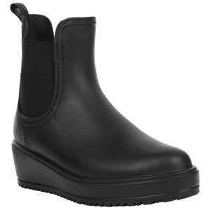 Ladies Slip-On Jelly Wedge Rain Boot