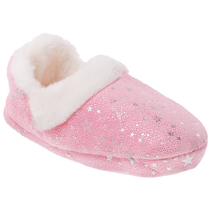 Girls Soft Boa Upper with All Over Foil Dots and Stars