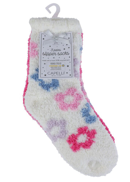 Multi Florals 3pk Cozy Slipper Socks