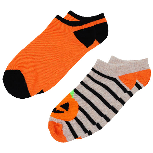 Halloween Terror No Show Socks with Ribbed Cuff