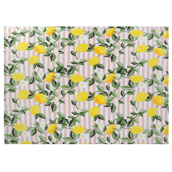 Lemon Grove Stripe Cozy Throw Blanket