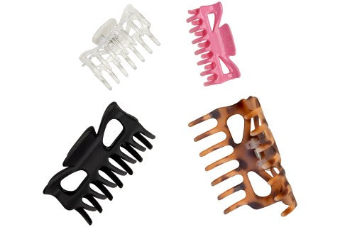 Ladies 4pc Basic Claw Clips