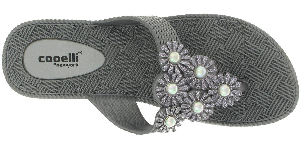 Ladies Pewter Grey Woven Textured Flip Flop – Capelli New York