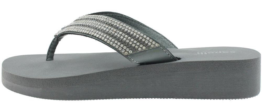 Gray wedge flip flops outlet
