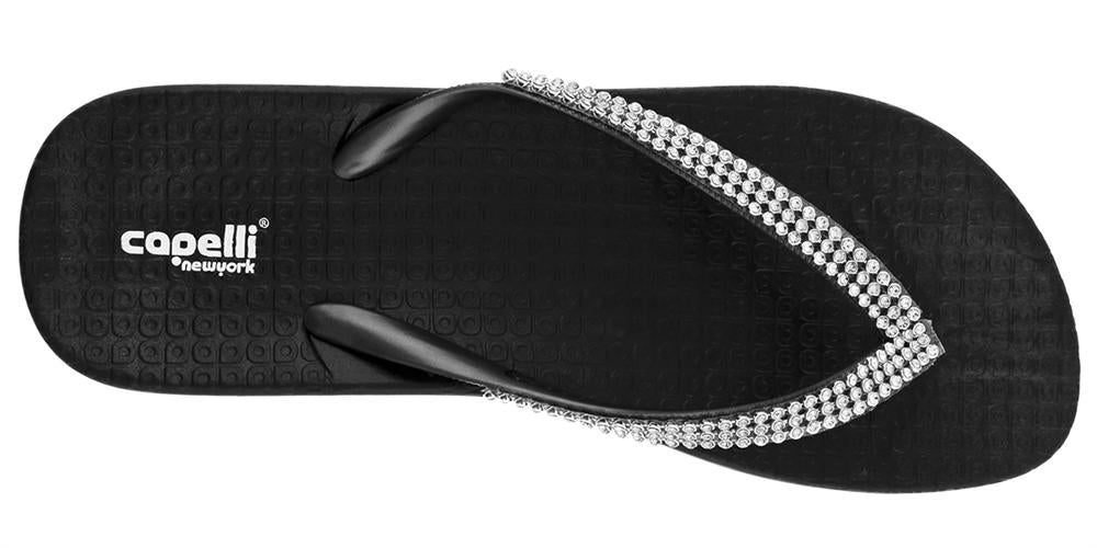 Capelli new york hotsell rhinestone flip flops