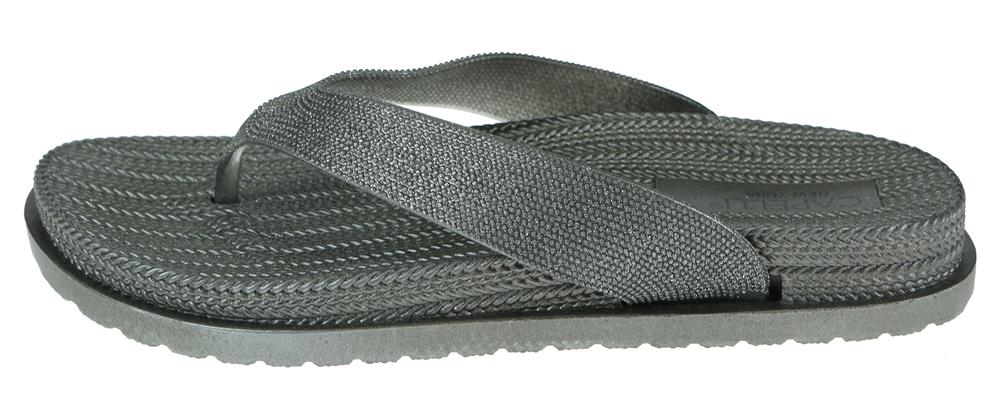 Ladies Pewter Grey Glitter Textured Flip Flop – Capelli New York