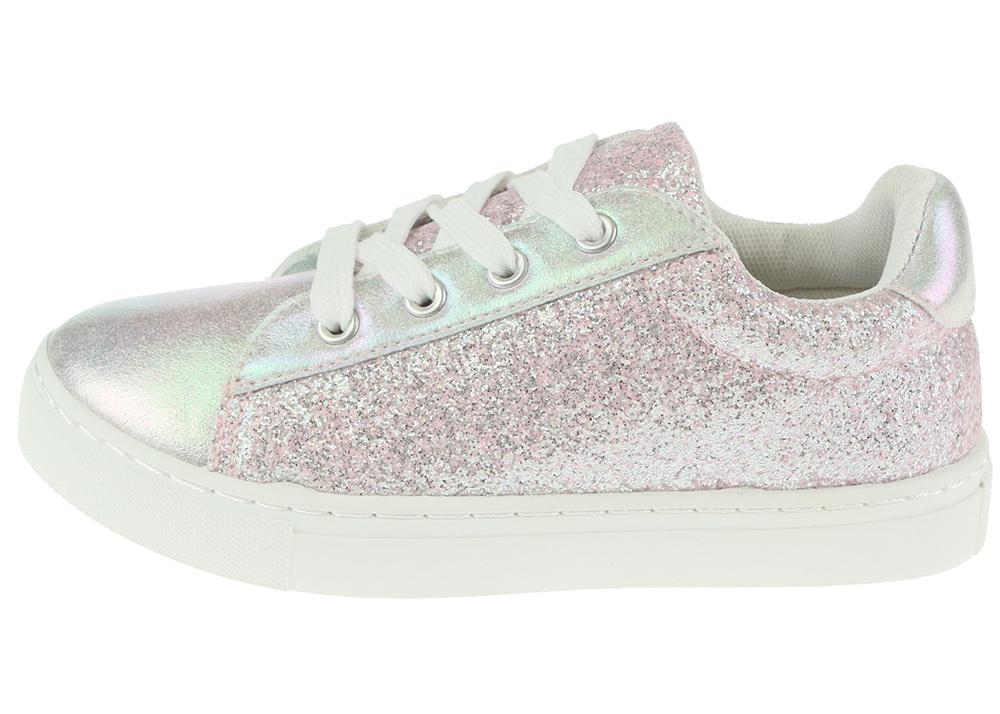 Girls Shimmer Holographic and Glitter Fashion Sneaker