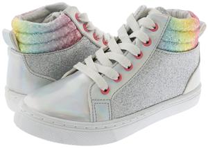 Girls Iridescent Faux Leather Sneaker