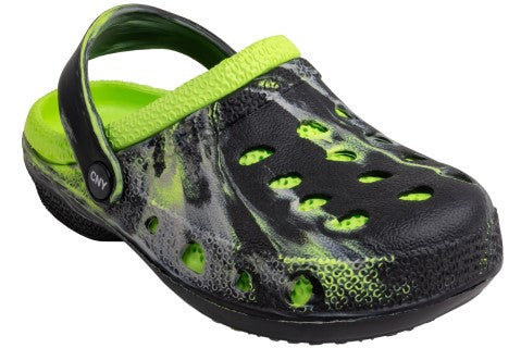 Boys Two Tone Tie Dye Injected EVA Clog with Backstrap