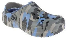 Boys Camouflage Printed Injected EVA Clog with Faux Berber Lining