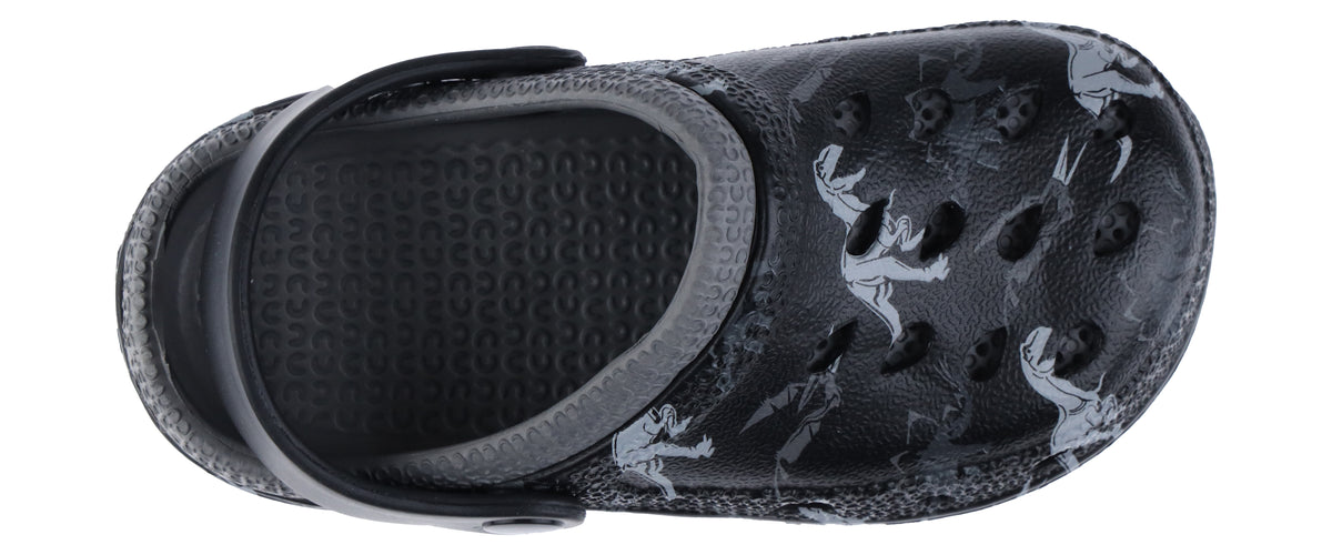 Boys Two Tone Dino Printed Injected EVA Clog with Backstrap – Capelli ...