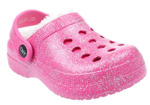 Toddler Girls Allover Glitter Injected EVA Clog with Faux Berber Lining