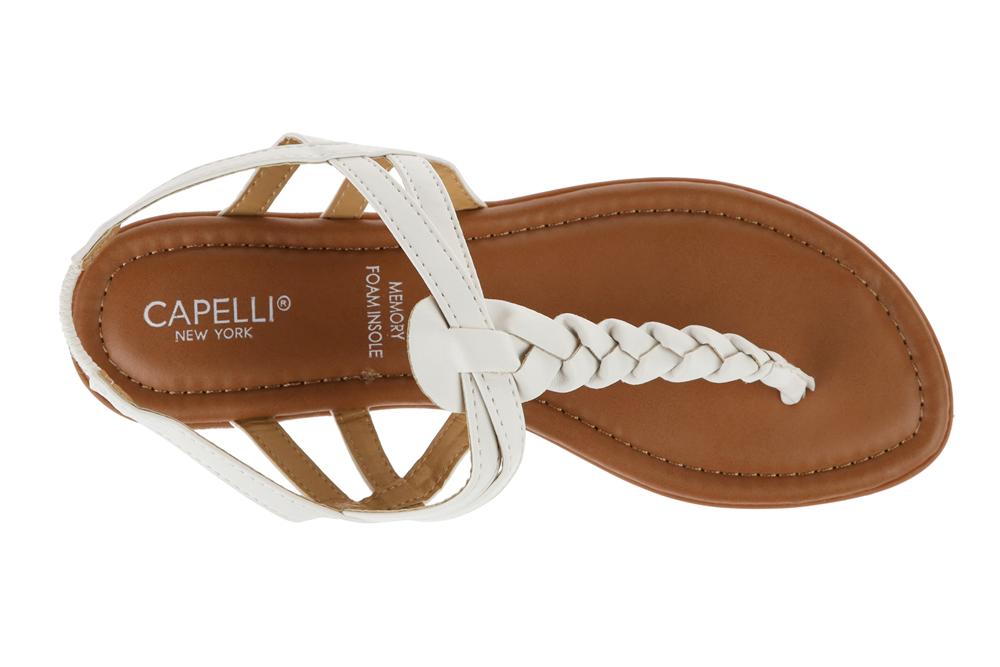Ladies Faux Leather Braided Thong Sandal Capelli New York