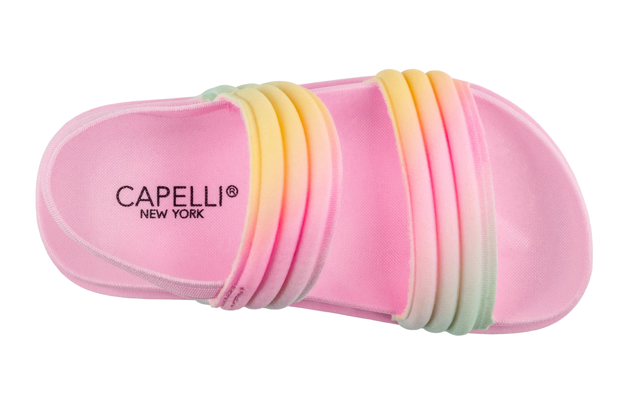 ふたば☆タイムセール!!CROWN☆ STRAP SANDAL Toddler Girls Pastel Fine Glitter Multi Strap Sandal with