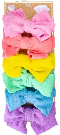 Infant 6-pc. Oversized Solid Bow Headwrap Set