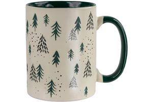 Forest with Debossed Trees Tall Can Mug