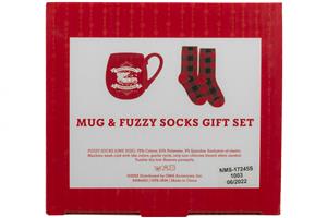 Holly Jolly Printed Mug & Cozy Sock Set