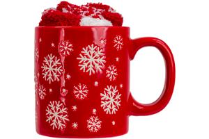 Snowflake Wide Can Mug & Cozy Sock Set