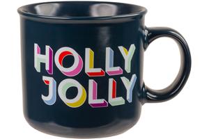 Holly Jolly Printed Camping Mug
