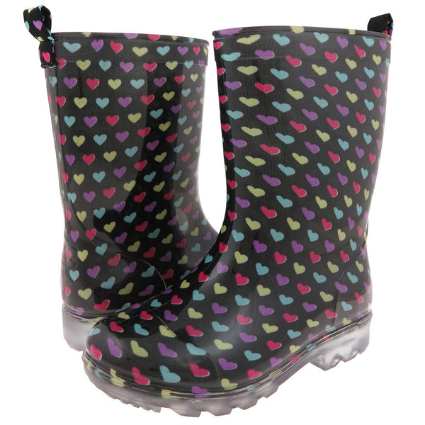 Girls Hearts Jelly Rain Boot