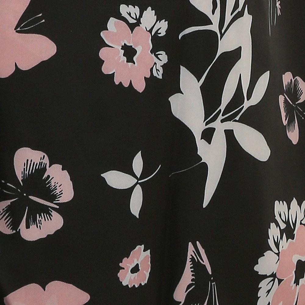Ladies Butterfly Floral Printed Mid-Length Basic Rain Coat