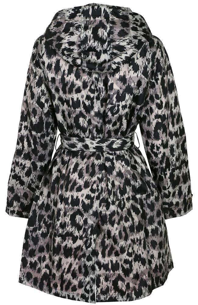 Black and white animal print coat shop
