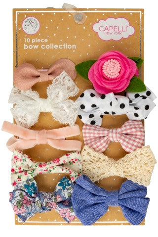 Infant Girls 10 Pack Bow Set