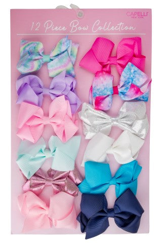 Infant Girls 12 Pack Bow Set – Capelli New York