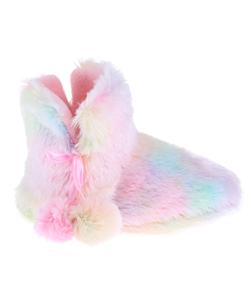 Rainbow fur slippers 2025