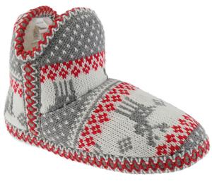 Girls Fairisle Reindeer Knit Boot