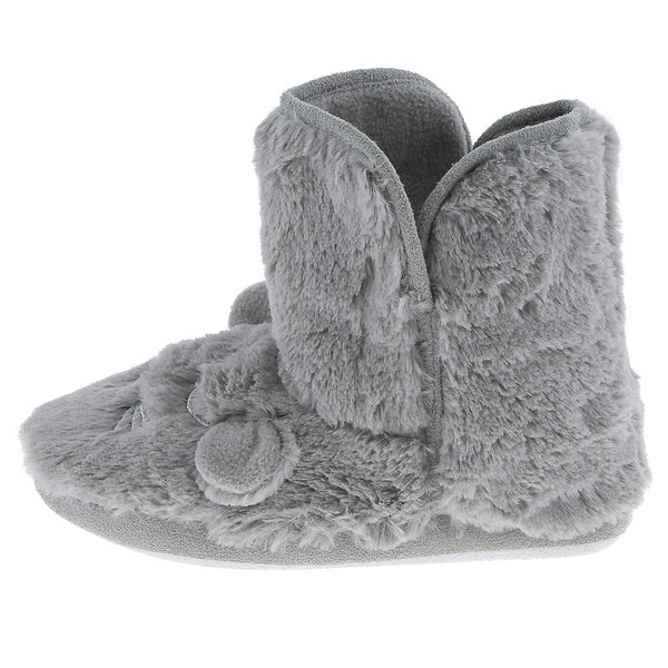 Ladies Faux Fur Sleeping Mouse Slipper Boot