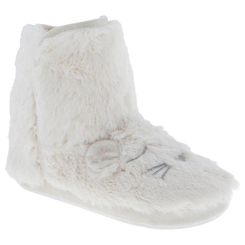 Ladies Faux Fur Sleeping Mouse Slipper Boot