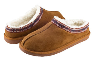 Men's Faux Suede Moccasin with Contrast Whip Stitching