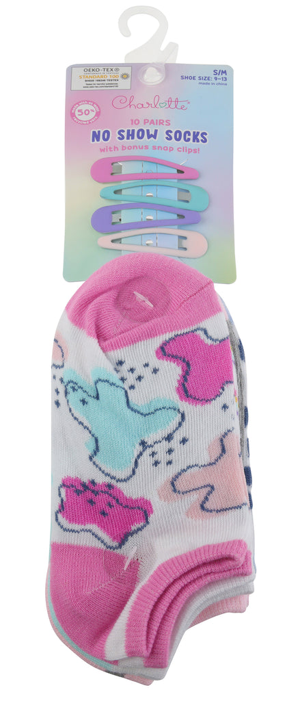 6 paires de chaussettes no-show filles Bobbie Brooks - 9-3 1 6 paires de chaussettes no-show filles Bobbie Brooks - 9-3 1