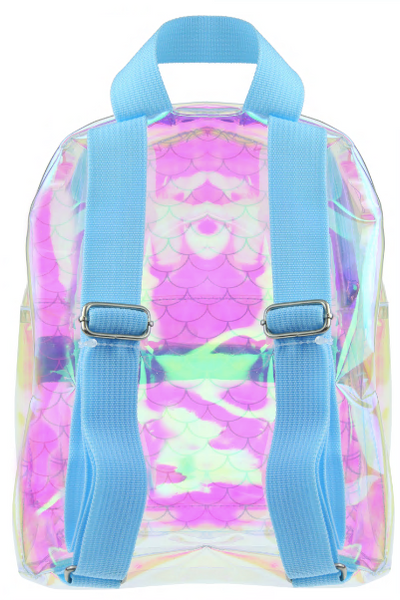 Mermaid Printed Jelly PVC Mini Backpack with Nylon Straps