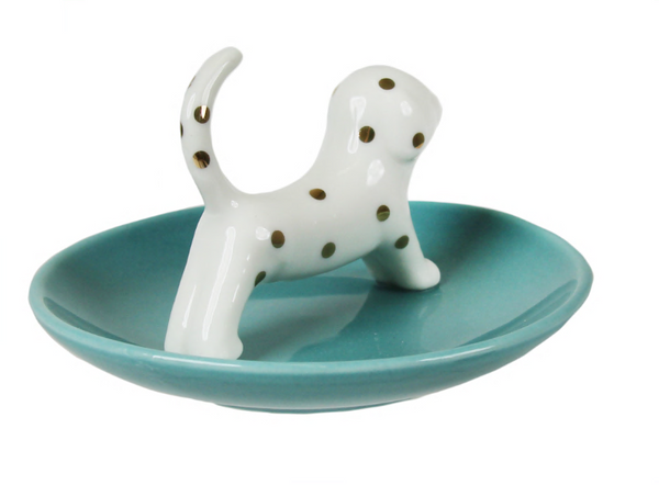 3D Spotted Dachshund Ceramic Trinket Tray
