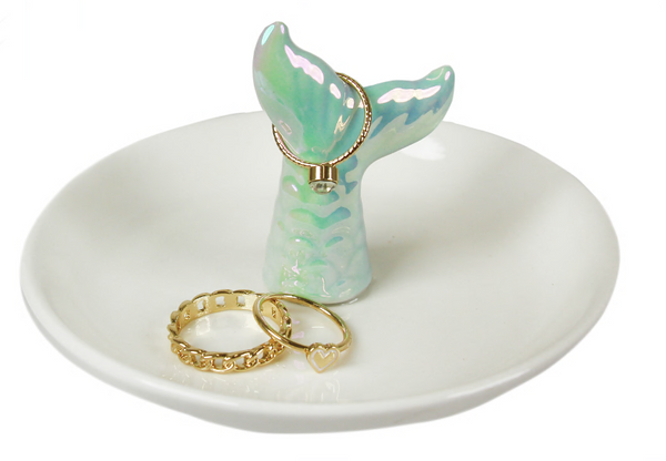 3D Mermaid Tail Ceramic Trinket Tray