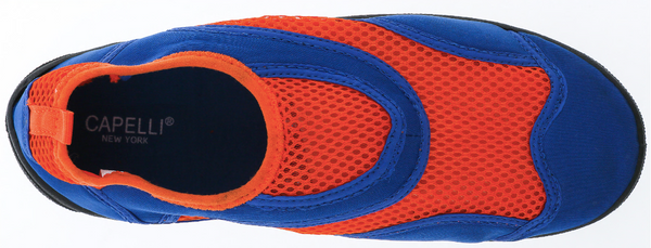 Men's Blue and Orange Aqua Shoes