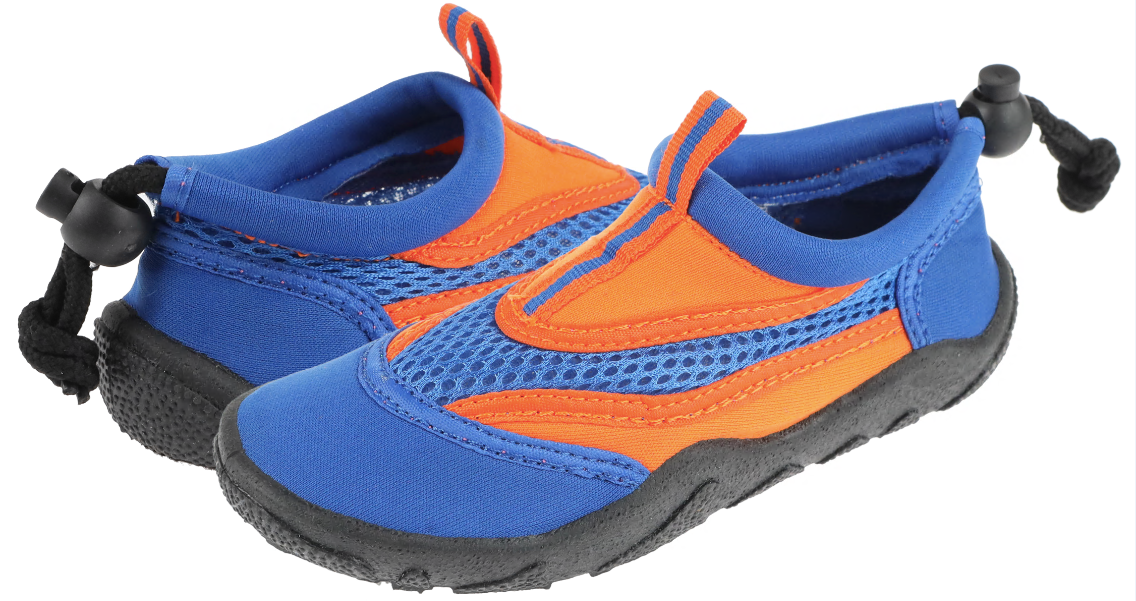 Boys Blue and Orange Aqua Shoes