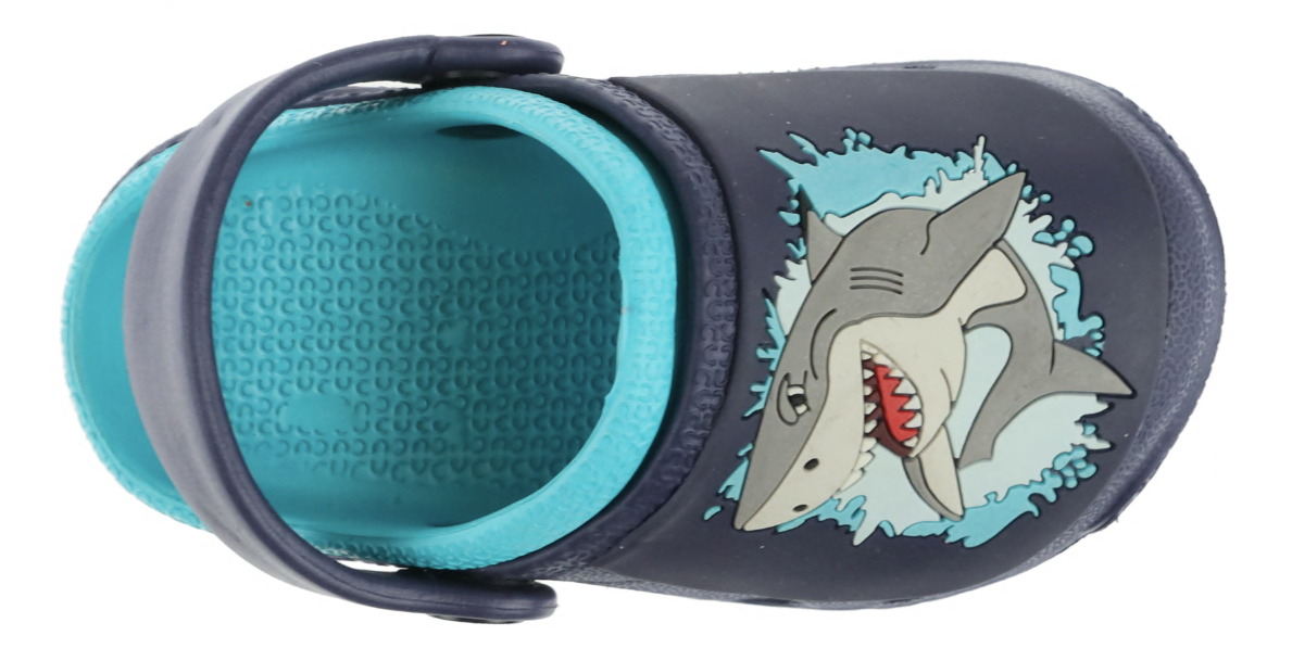 Toddler Boys Shark Printed Clog with Backstrap – Capelli New