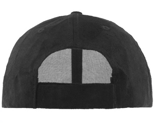 Faux Suede Baseball Hat with Twill Underbrim